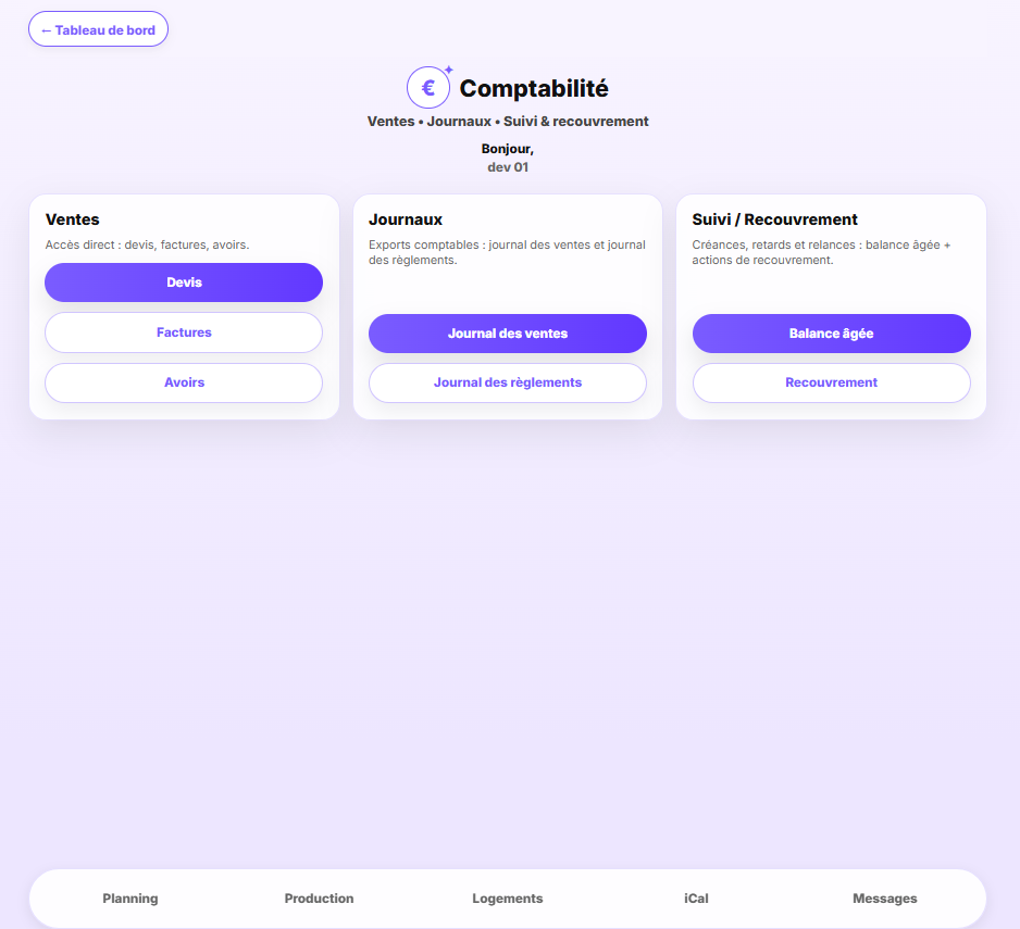 Module comptabilité devis factures sur CleanUp Manager